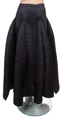 An Issey Miyake Black Pleated Skirt,