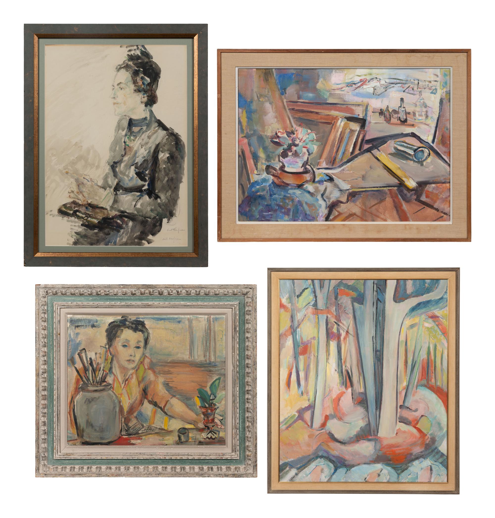 Four Framed Artworks by Enit Kaufman (American, 1897-1961)