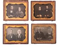 [EARLY PHOTOGRAPHY]. 16 quarter plate land-scape oriented daguerreotype portraits of couples.