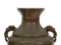 A Pair of Japanese Bronze Vases