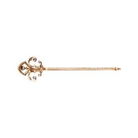 COLLECTION OF YELLOW GOLD AND GEMSTONE PINS