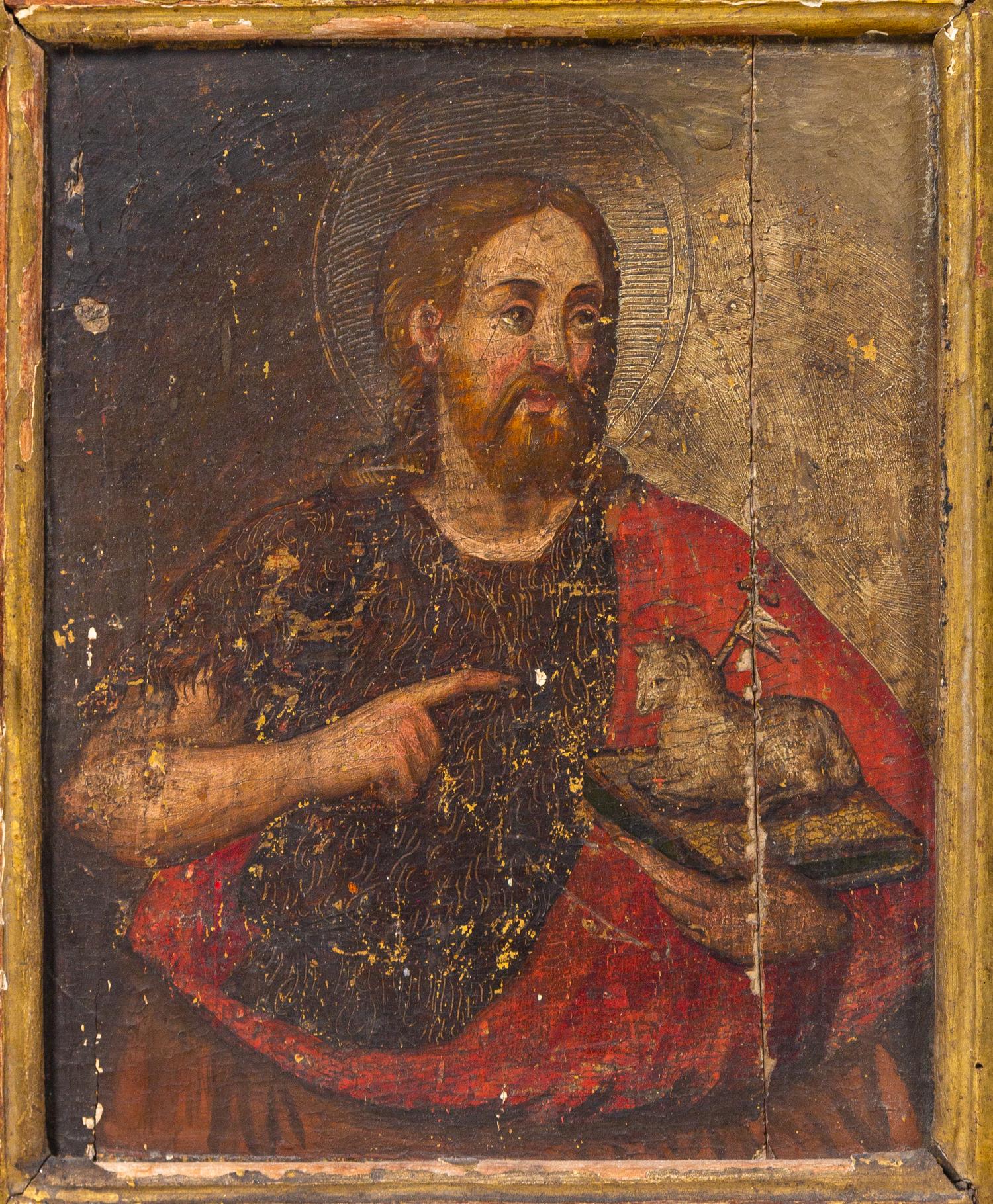An Italian Painted and Parcel Gilt Tabernacle