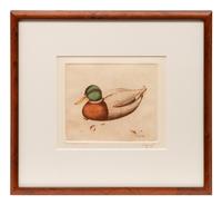 Four Prints: Mallard Decoy , edition 76/100; Mallard Carving , Artist's Proof; Duck Club Relics , edition 39/100; Mason Premier , edition 75/100