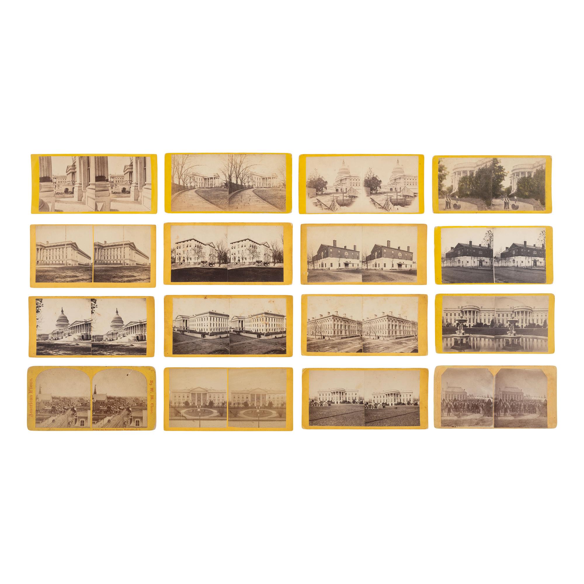 [Early Photography] Group of over 100 Stereoviews of Washington, DC, incl. landmarks and monuments