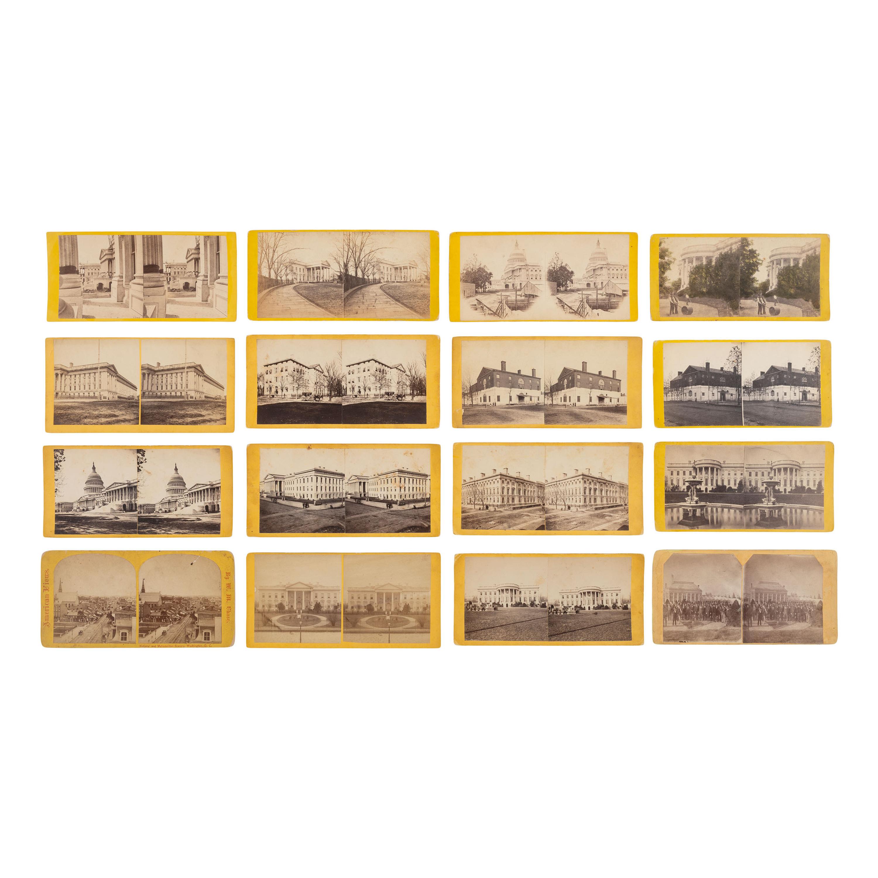 [Early Photography] Group of over 100 Stereoviews of Washington, DC, incl. landmarks and monuments