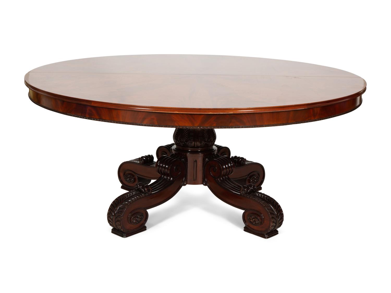 A Georgian Style Flame Mahogany Center Table