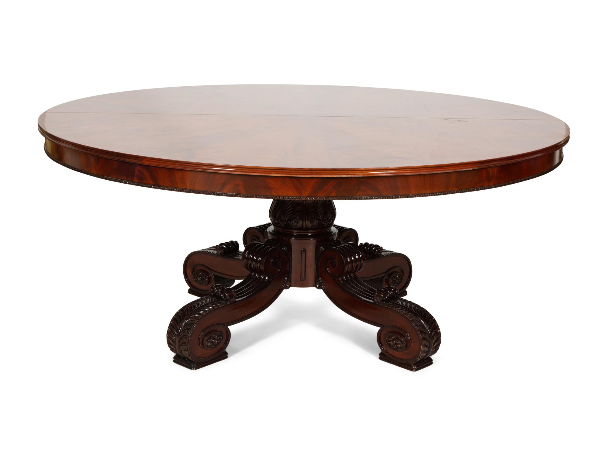 A Georgian Style Flame Mahogany Center Table