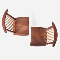 George Nakashima (American, 1905-1990) Pair of "Conoid" Dining Chairs, New Hope, Pennsylvania, 1983