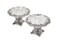 A Pair of Tiffany & Co. Sterling Silver Chrysanthemum Tazza