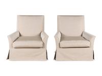 A Pair of Nancy Corzine Upholstered Armchairs