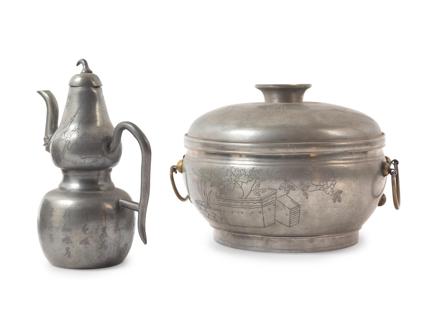 Three Chinese Pewter Wares