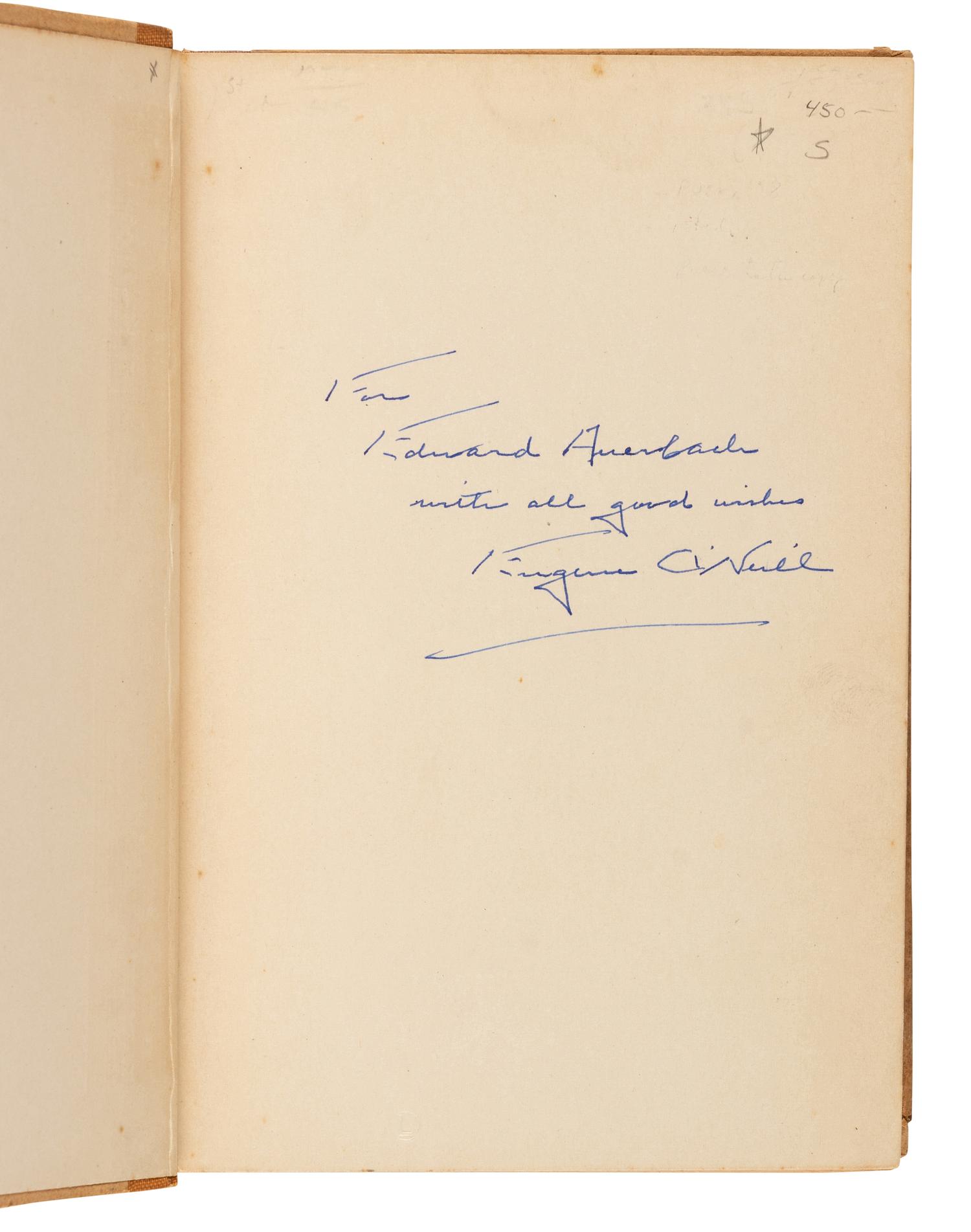 O'NEILL, Eugene (1888-1953). The Hairy Ape. Anna Christie. The First Man . New York: Boni and Liveright, 1922.