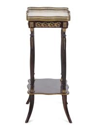A Louis XVI Style Gilt Bronze Mounted Onyx-Top Side Table