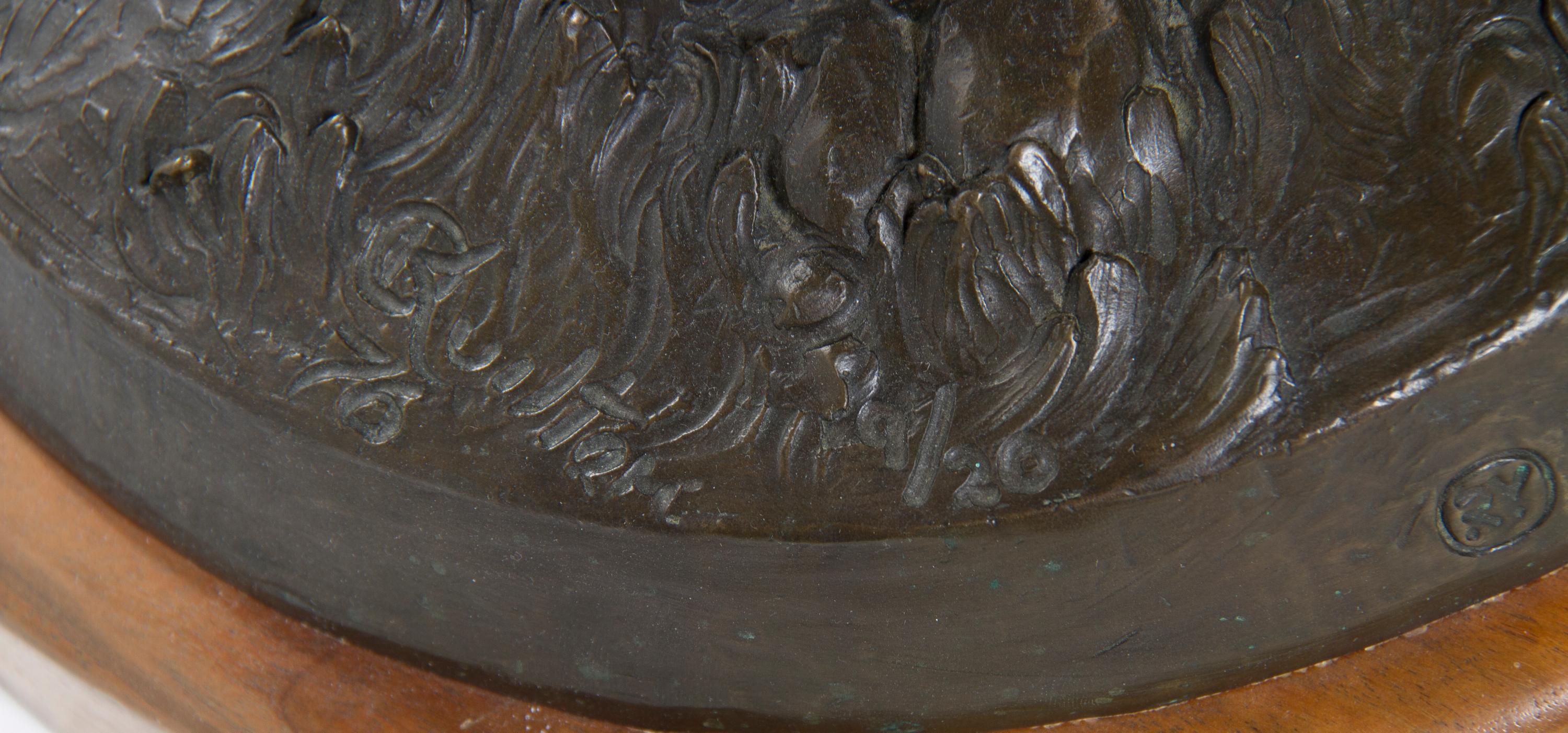 An American Bronze Figure, Karl Quilter (b. 1929), Height 33 inches.