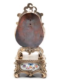 GILT-METAL AND ENAMEL CLOCK WITH HIDDEN AUTOMATON
