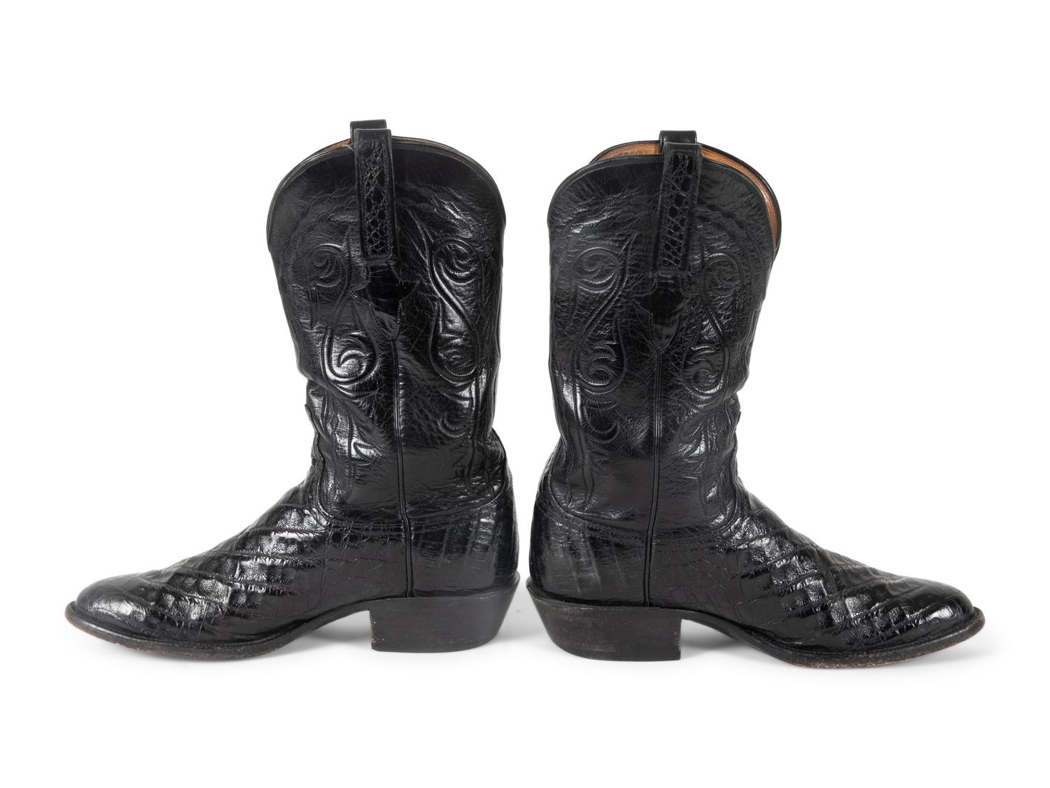 Lucchese Black Alligator Boots
