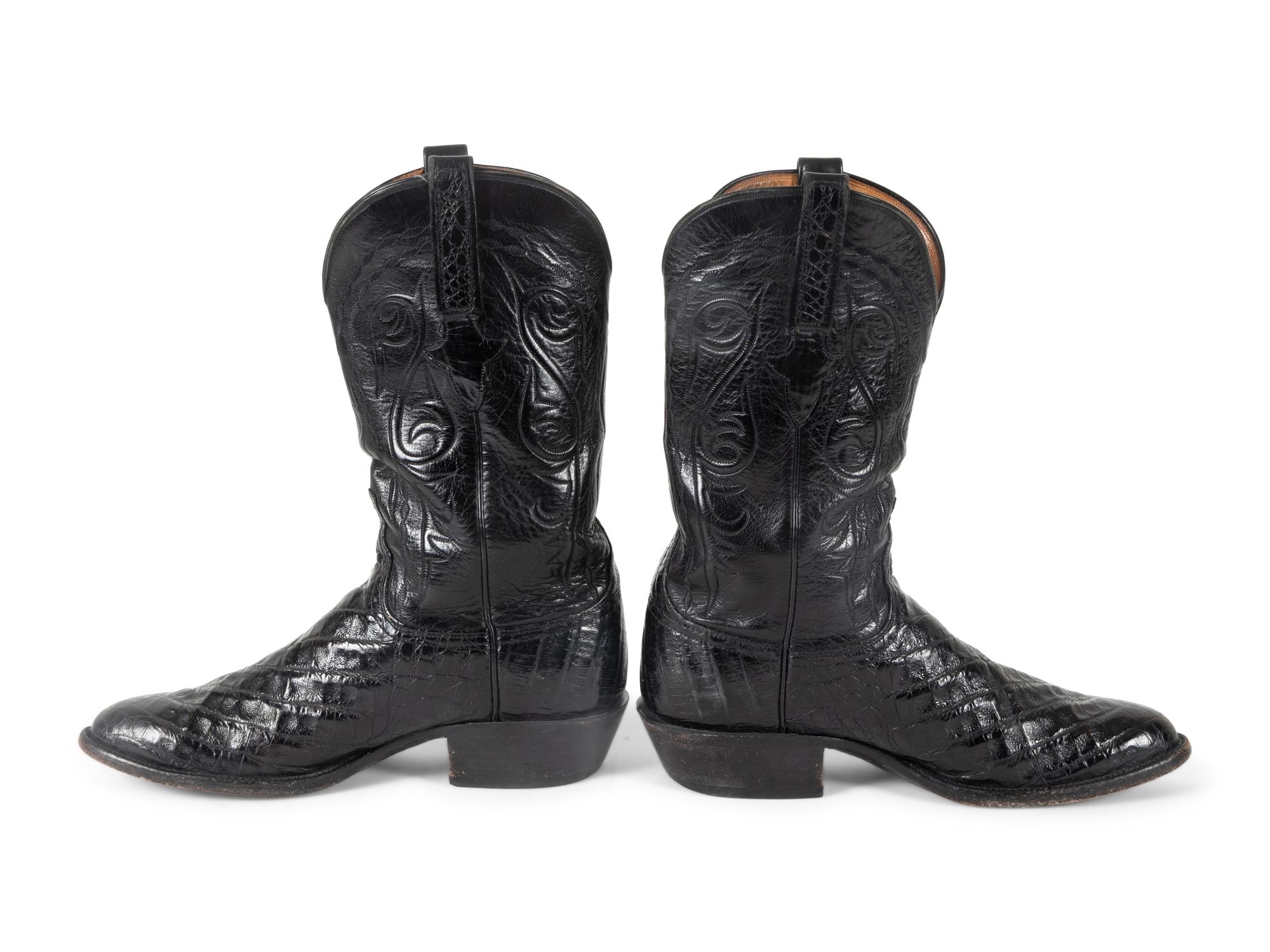 Lucchese Black Alligator Boots