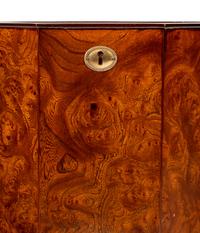 An English Burl Walnut Pail on Stand