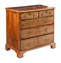 A William and Mary Walnut Chest of Drawers