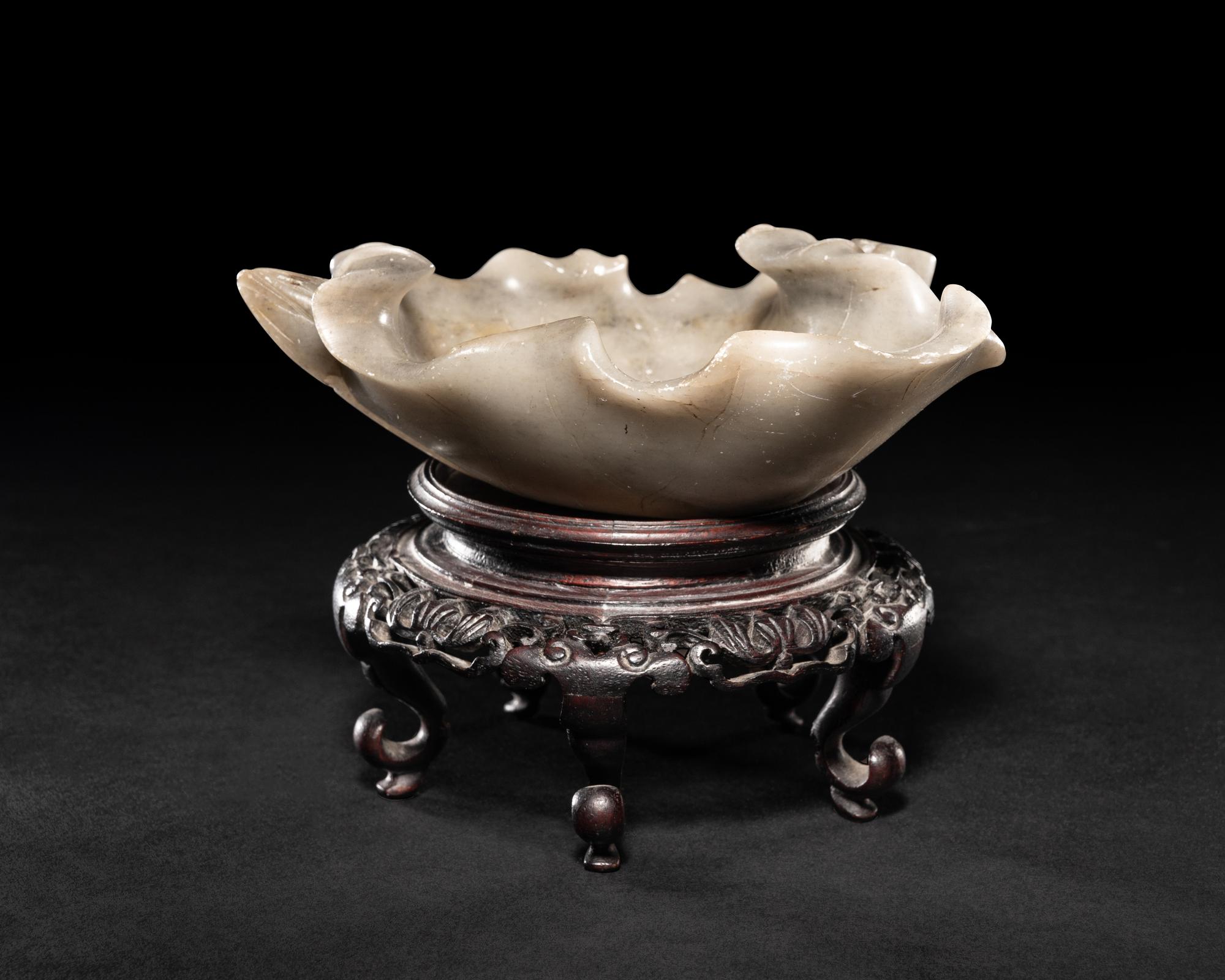 Three Chinese Carved Hardstone Vessels