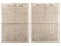 [SLAVERY & ABOLITION]. A group of 4 issues of the anti-slavery paper, The National Era . Washington, DC: American and Foreign Anti-Slavery Society, 1848.