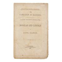 [Lincoln, Abraham, and Stephen Douglas] Very Rare Pamphlet Containing the Text of the Last Debate Between Lincoln and Douglas, the Only Separate Printing of any of Their Historic Debates