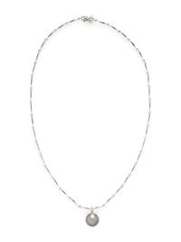WHITE GOLD, DIAMOND, AND TAHITIAN CULTURED PEARL NECKLACE