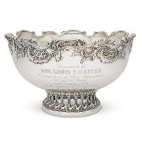 Sterling silver punch bowl of New York interest Whiting Mfg. Co., North Attleboro, MA, circa 1895