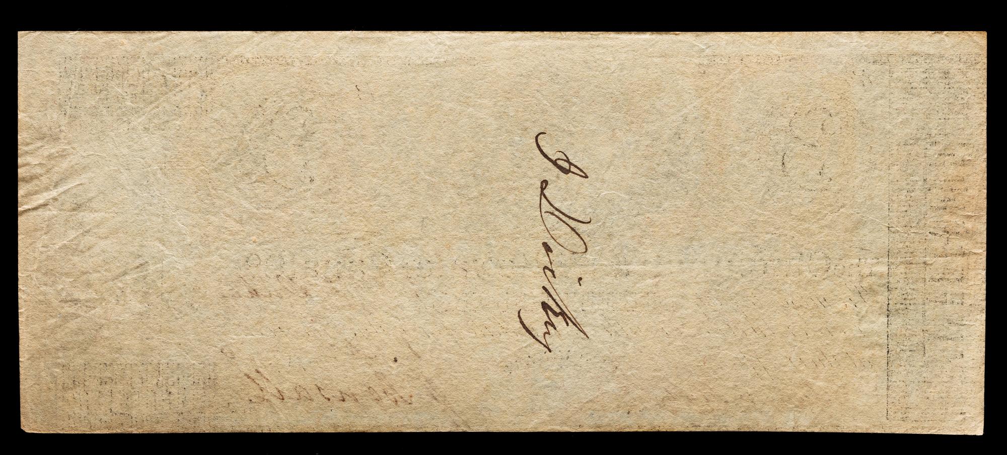Obsolete $3 Bank Note: The Cincinnati & Whitewater Canal Co. — CINCINNATI, OHIO, 1840