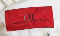 A Carolina Herrera Cream Linen Pant Suit, Jacket size small, Pant size 8.