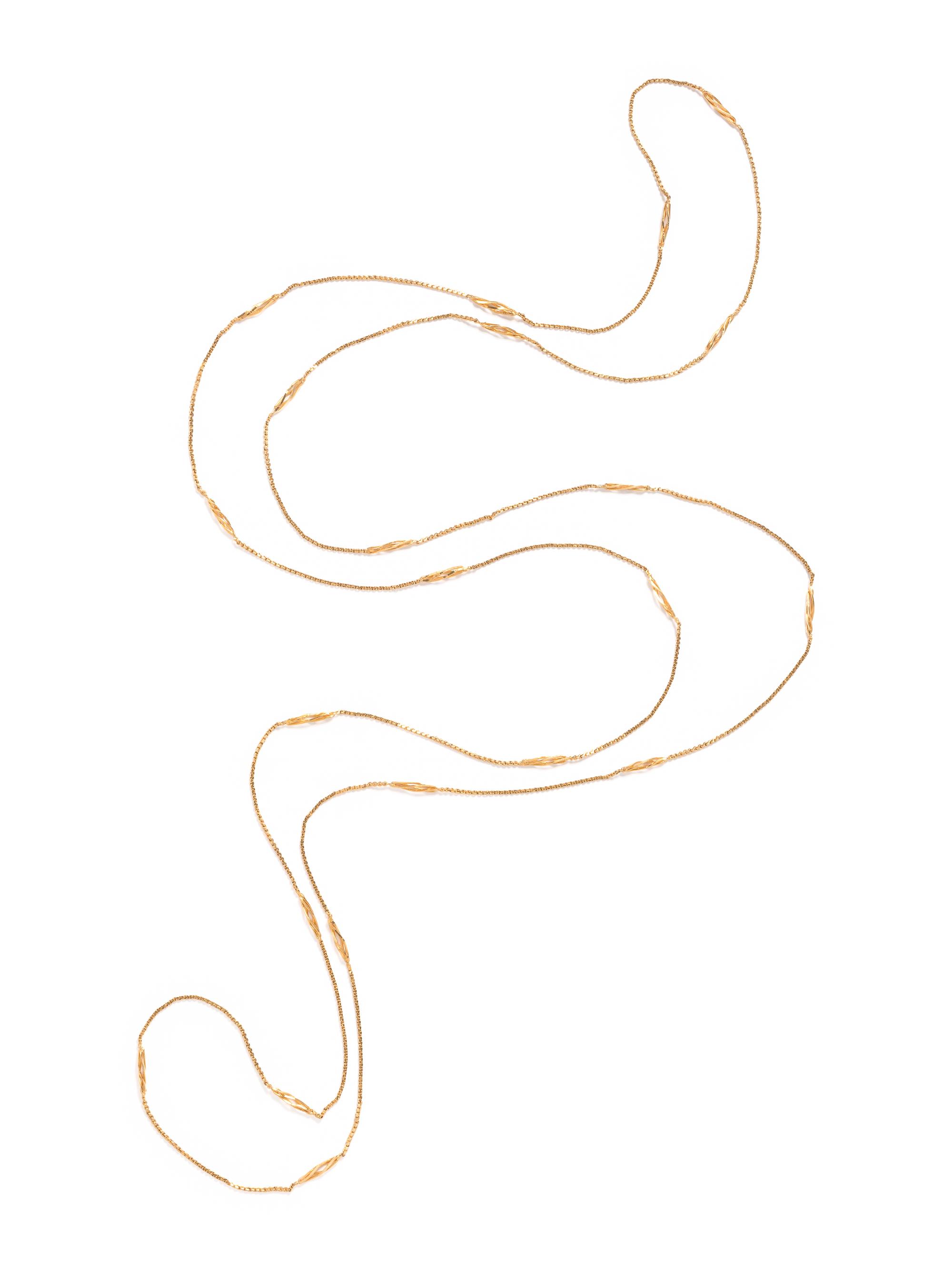 HIGH KARAT YELLOW GOLD LONGCHAIN NECKLACE
