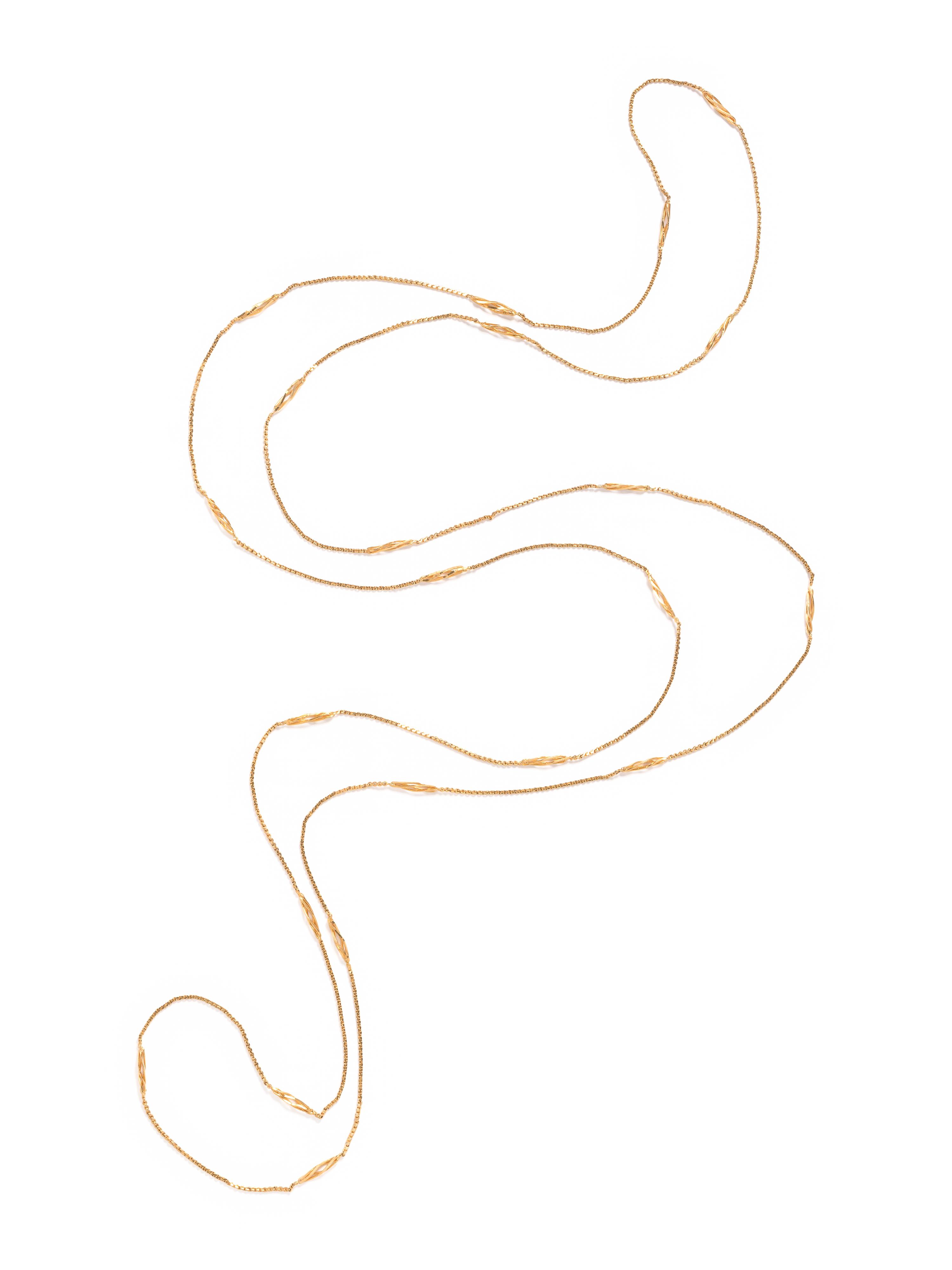 HIGH KARAT YELLOW GOLD LONGCHAIN NECKLACE