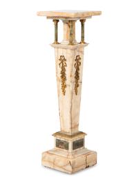 A Gilt Bronze Mounted Onyx Pedestal