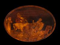 An Italian Walnut and Marquetry Cabinet