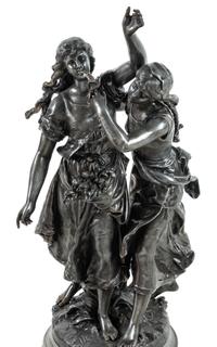 An Ansonia Florida & Gaity Figural Mantel Clock
