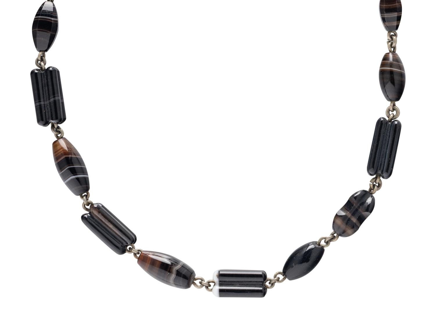 COLLECTION OF BANDED AGATE JEWELRY