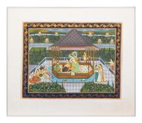 A East Indian Painting on Linen