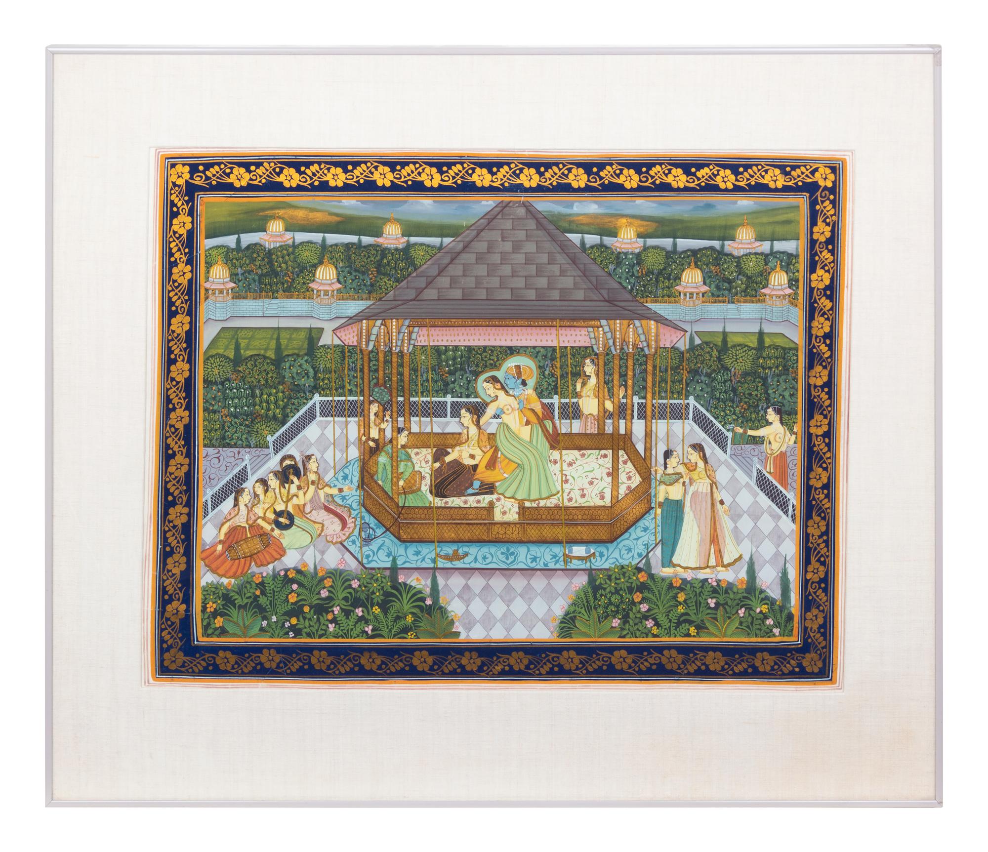 A East Indian Painting on Linen
