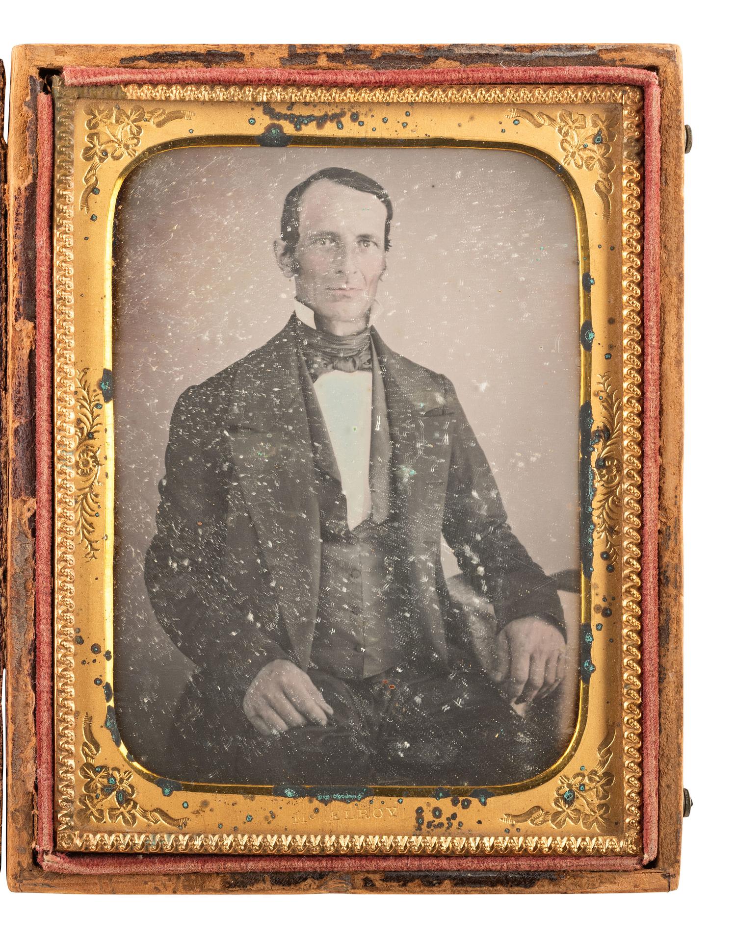 [EARLY PHOTOG] 3 quarter plates of distinguished gentlemen, incl. work by E.C. Thompson's Gallery.