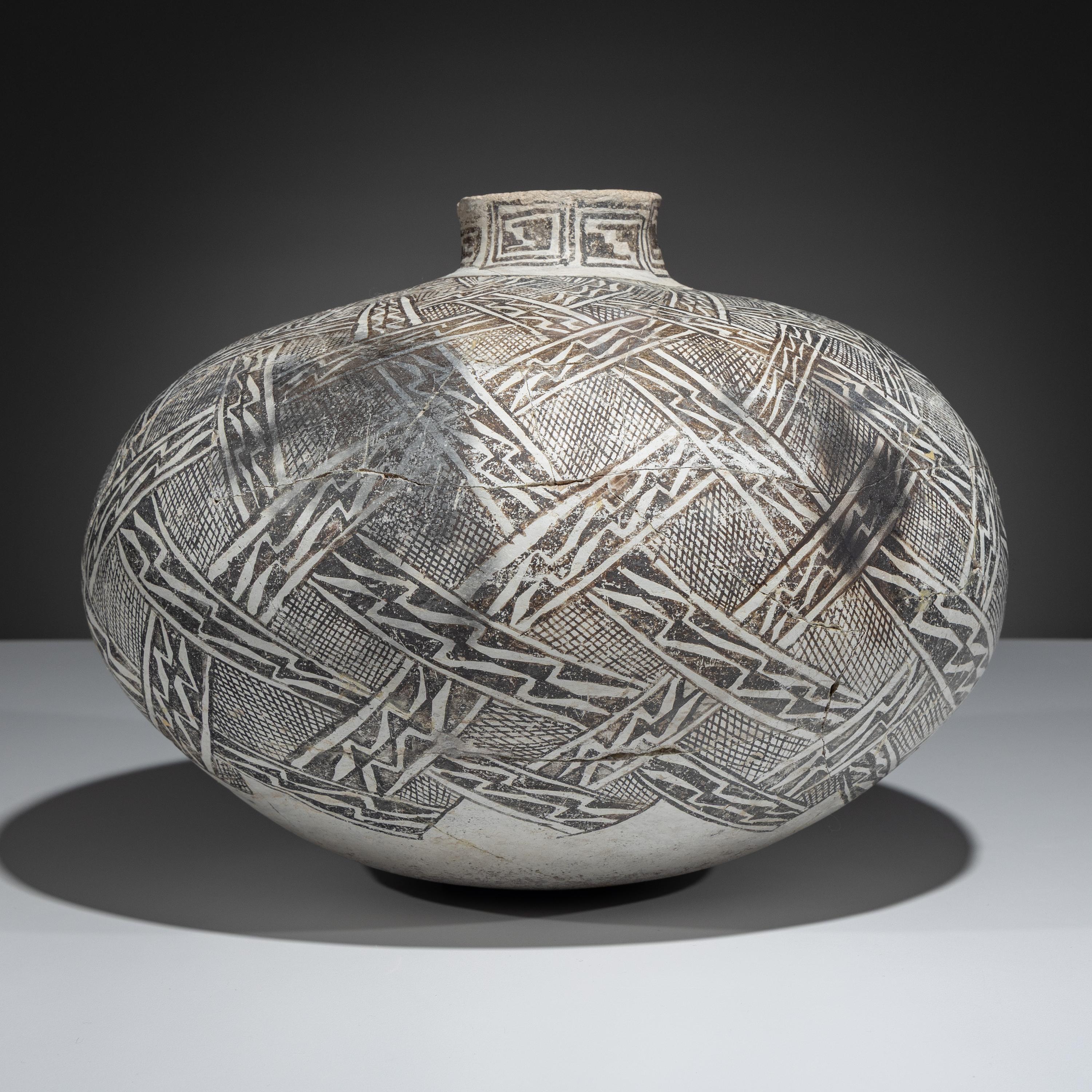 Large Ancestral Pueblo, Tularosa Black-on-White Pottery Olla
