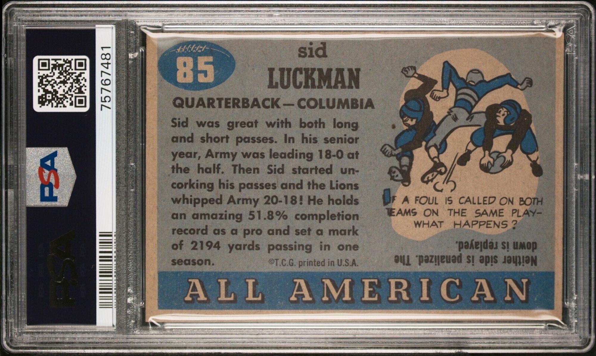 A Group 1955 Topps All American PSA Graded Football Cards,