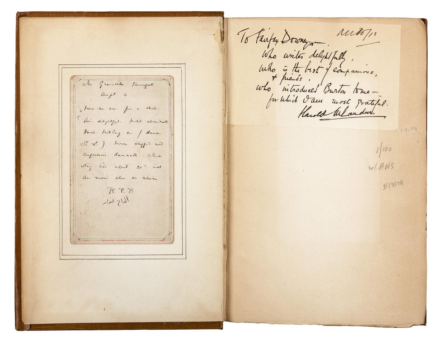 BURTON, Richard Francis, Sir (1821-1890). Selected Papers on Anthropology, Travel & Exploration. London: A. M. Philpot, 1924.
