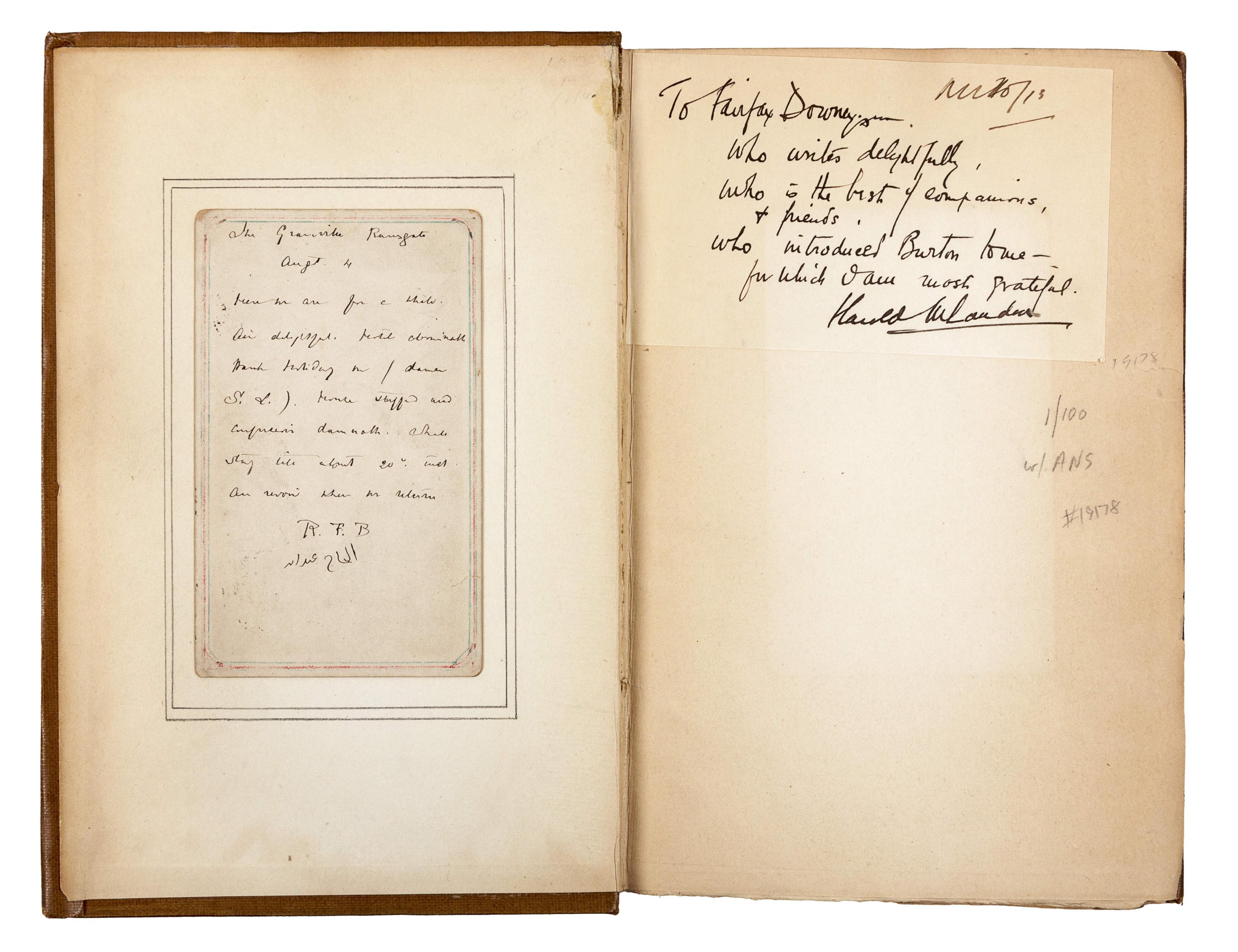 BURTON, Richard Francis, Sir (1821-1890). Selected Papers on Anthropology, Travel & Exploration. London: A. M. Philpot, 1924.