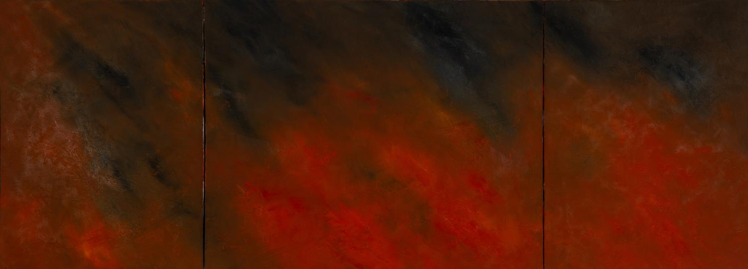 Forest Fire Painting #75, c. 1984 (triptych)