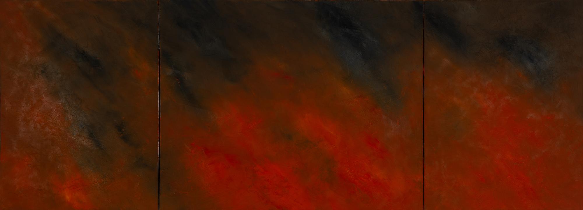 Forest Fire Painting #75, c. 1984 (triptych)