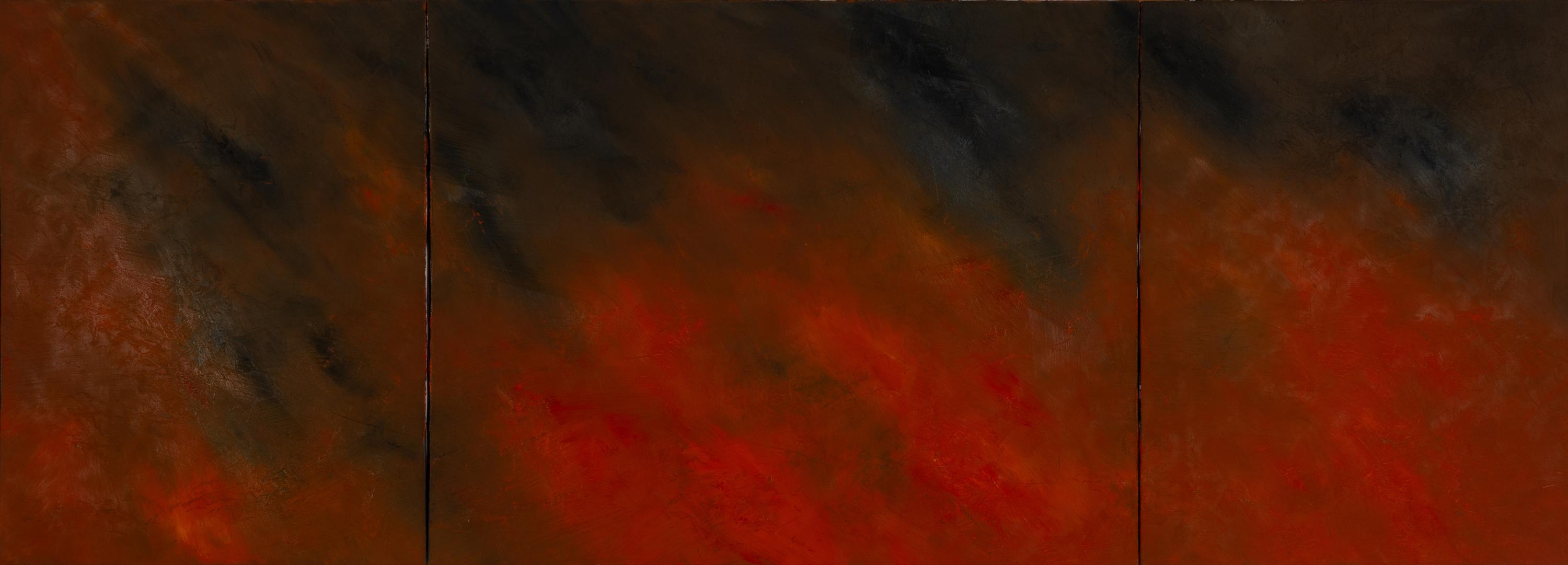 Forest Fire Painting #75, c. 1984 (triptych)