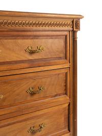 A Pair of Louis XVI Style Walnut Chests-of-Drawers