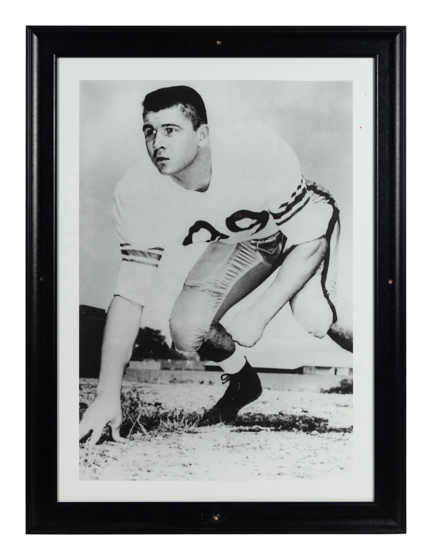 A Group of Four Large Scale Photographs of Mike Ditka as Player Formerly Displayed at Mike Ditka’s Restaurant