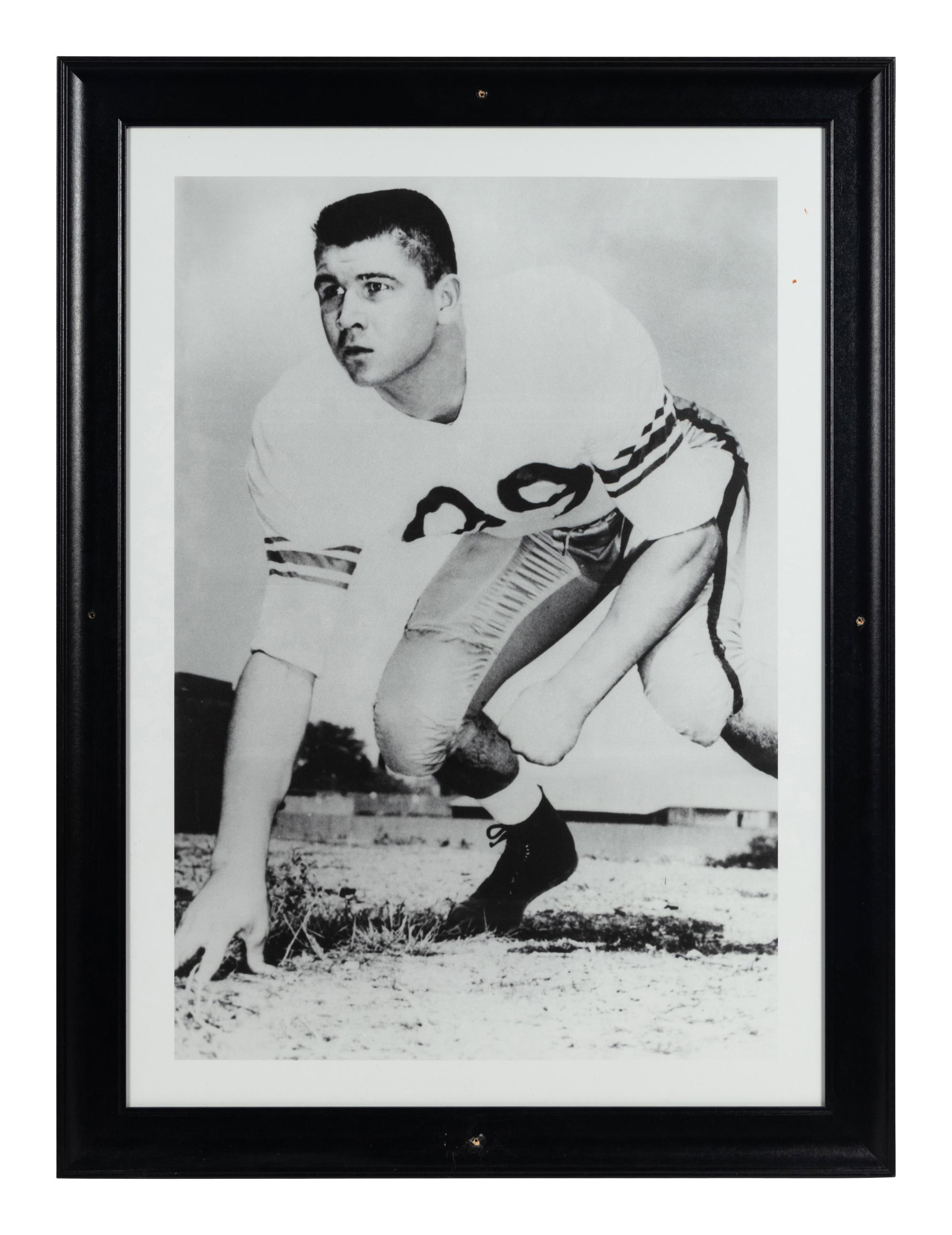 A Group of Four Large Scale Photographs of Mike Ditka as Player Formerly Displayed at Mike Ditka’s Restaurant