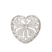 DIAMOND HEART PENDANT/BROOCH